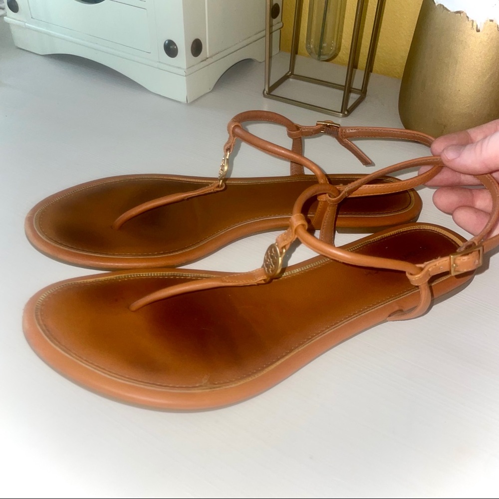 Tory Burch Tan Leather Sandals